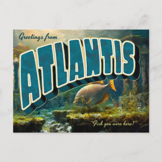 Greetings from Atlantis Postcards Feestdagenkaart (Voorkant)