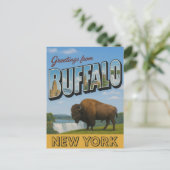 Greetings From Buffalo New York Briefkaart (Staand voorkant)