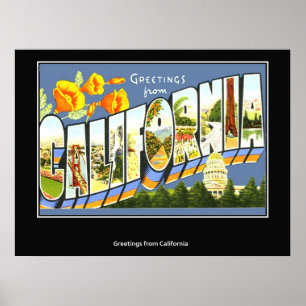 Greetings from California Poster