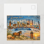 Greetings from Corolla Briefkaart (Voorkant / Achterkant)
