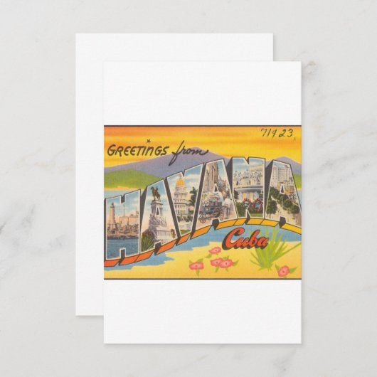 Greetings From Havana Cuba Save The Date (Voorkant / Achterkant)
