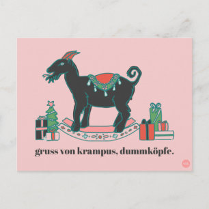 "Greetings from Krampus" Snarky-kerstBriefkaart Briefkaart