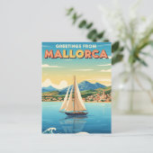 Greetings from Mallorca Spain Travel Briefkaart (Staand voorkant)