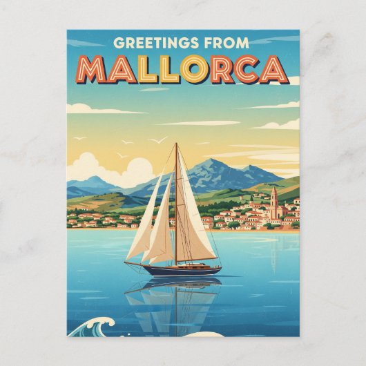 Greetings from Mallorca Spain Travel Briefkaart (Voorkant)