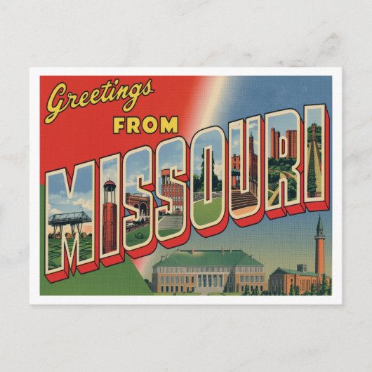 Greetings from Missouri Briefkaart (Voorkant)