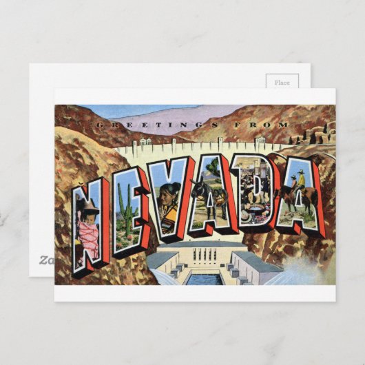 Greetings From Nevada Briefkaart (Voorkant / Achterkant)