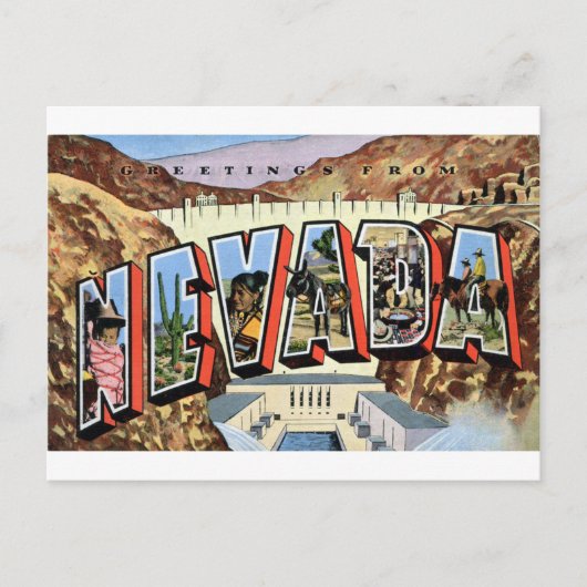 Greetings From Nevada Briefkaart (Voorkant)