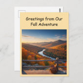 Greetings from Our Fall Adventure Travel Briefkaart (Voorkant / Achterkant)