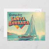 Greetings from Santa Barbara California Briefkaart (Voorkant / Achterkant)