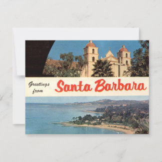 Greetings from Santa Barbara Vintage  Briefkaart