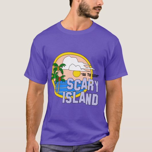 Greetings From Scary Islandhe Peach Fuzz T-shirt (Voorkant)