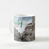 Greetings from Sicily Italy Coffee Mug Italia (Devant gauche)