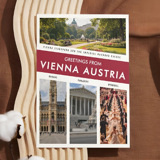 Greetings from Vienna Austria Vintage Travel Briefkaart