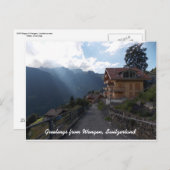 Greetings from Wengen Switzerland 1 Briefkaart (Voorkant / Achterkant)