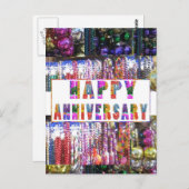 Greetings: HappyANNIVERSARY Happy Anniversary Briefkaart (Voorkant / Achterkant)