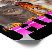 Greetings Huzz Funny Cat Meme Bootleg Graphic Men  Poster (Hoek)