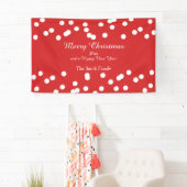 Greetings met rode en witte Confetti Spandoek (Insitu)