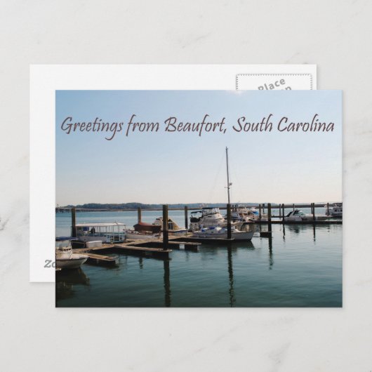 Greetings of Beaufort, SC Briefkaart (Voorkant / Achterkant)