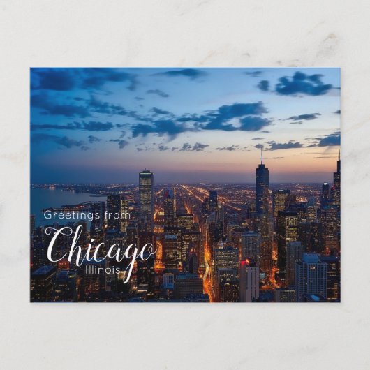 Greetings of Chicago Briefkaart Post Card (Voorkant)