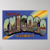 Greetings of Chicago Illinois Poster (Voorkant)