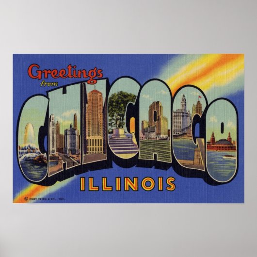 Greetings of Chicago Illinois Poster (Voorkant)