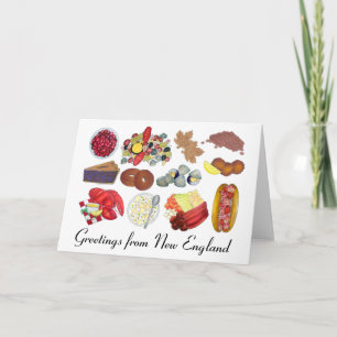 Greetings of Coastal New England Food Cuisine Kaart