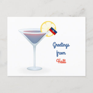 Greetings of Haiti Cocktail Holiday Card Feestdagenkaart