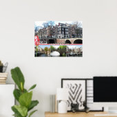 Greetings of Holland - Amsterdam Poster Print (Thuiskantoor)