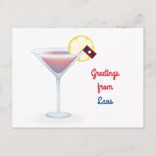 Greetings of Laos Cocktail Holiday Briefkaart