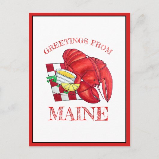 Greetings of Maine Lobster Shack Seafood Dinner Briefkaart (Voorkant)