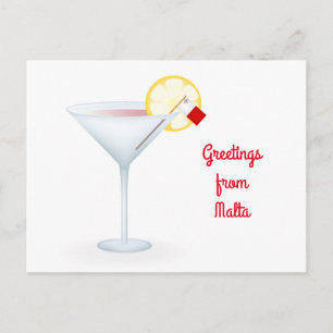 Greetings of Malta Cocktail Holiday Kaart