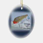Greetings of New Jersey Vist Lure Keramisch Ornament (Rechts)