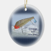 Greetings of New Jersey Vist Lure Keramisch Ornament (Links)