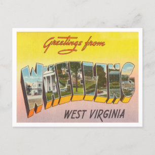 Greetings of Wheeling, West Virginia Travel Briefkaart