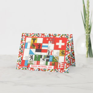 Greetings op de Zwitserse Nationale Dag Kaart