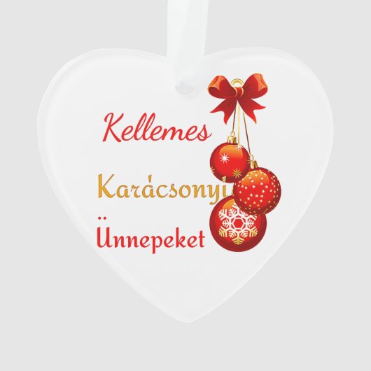 Greetings over Hongaarse feestdagen Ornament (achterkant)