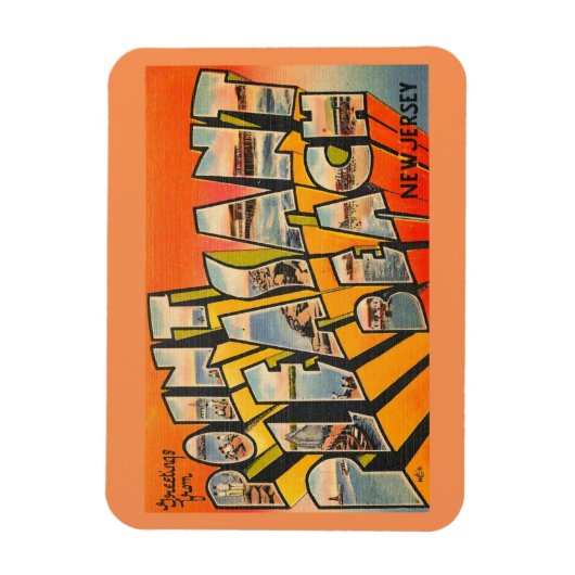 Greetings, Pt. Pleasant Beach, New Jersey Magneet (Verticaal)