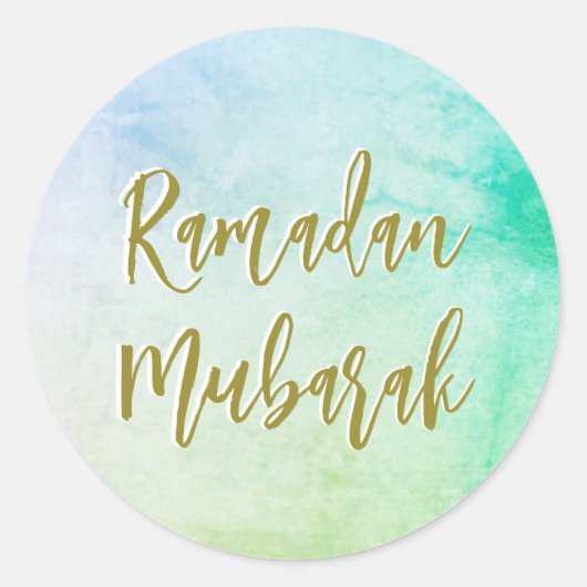 Greetings Ramadan Mubarak Ronde Sticker (Voorkant)