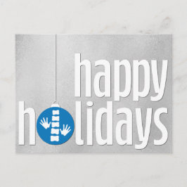 Greetings Silver Blue Chiropractic uit de moderne  Feestdagenkaart