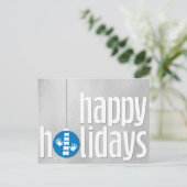 Greetings Silver Blue Chiropractic uit de moderne  Feestdagenkaart (Staand voorkant)