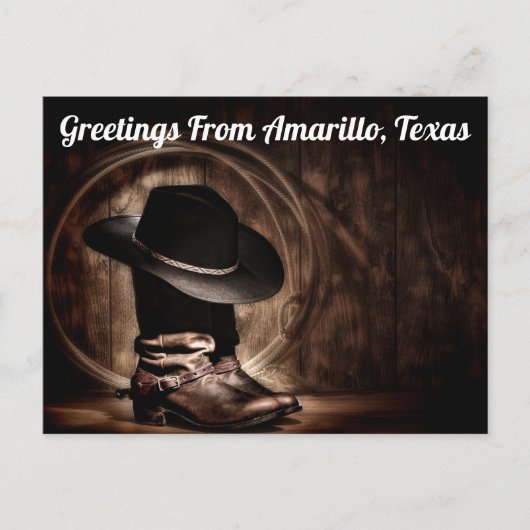 Greetings uit Amarillo, Briefkaart Texas (Voorkant)