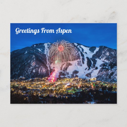 Greetings uit Aspen Briefkaart (Voorkant)