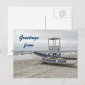 Greetings uit Atlantic City New Jersey Briefkaart (Voorkant / Achterkant)