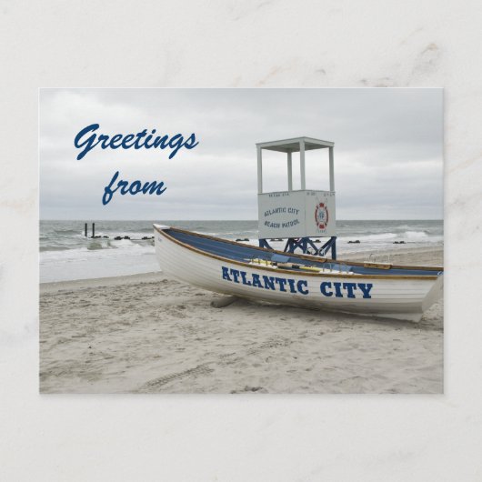 Greetings uit Atlantic City New Jersey Briefkaart (Voorkant)