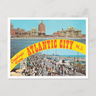 Greetings uit Atlantic City, New Jersey Travel Briefkaart