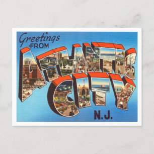 Greetings uit Atlantic City, New Jersey Travel Briefkaart