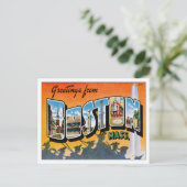 Greetings uit Boston Massachusetts Briefkaart (Staand voorkant)