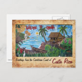 Greetings uit Cahuita, Costa Rica Briefkaart (Voorkant / Achterkant)