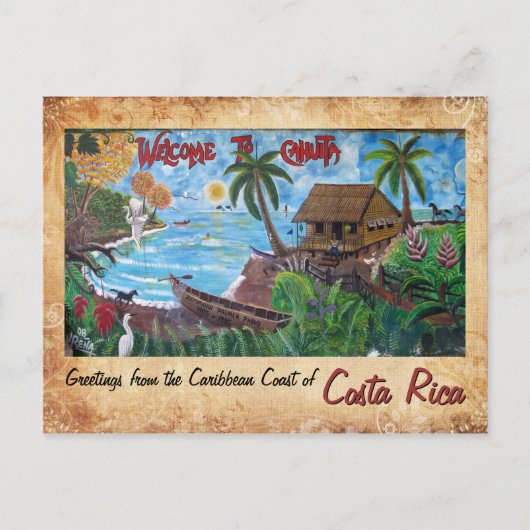 Greetings uit Cahuita, Costa Rica Briefkaart (Voorkant)
