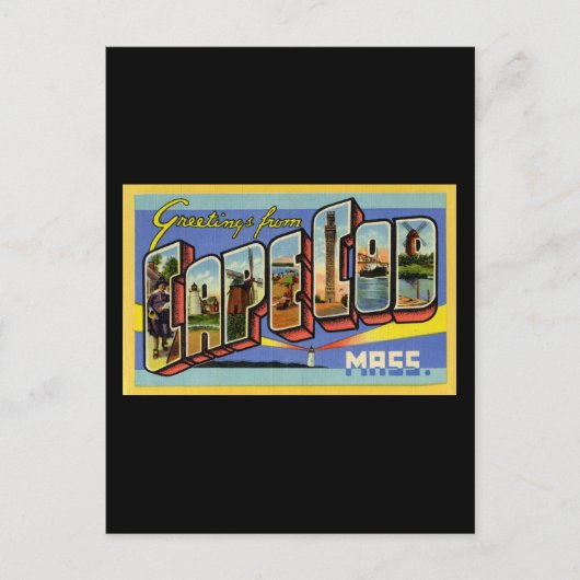 Greetings uit Cape Cod Massachusetts Briefkaart (Voorkant)